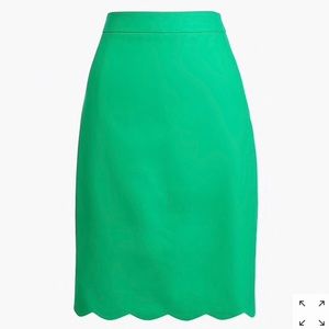 NWT J Crew Scalloped Pencil Skirt size 0